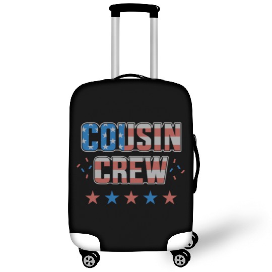 Cousin Crew Retro US Flag Funny 4th Of July Luggage Covers