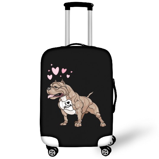 Gifts Dog Pitbull I Love Mom Tattoo Gift Luggage Covers