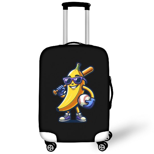 Banana Playing Baseball Fruit Lover Baseball Playe Luggage Covers