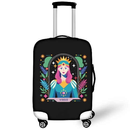 Floral Virgo Tarot Zodiac Graphic Luggage Covers