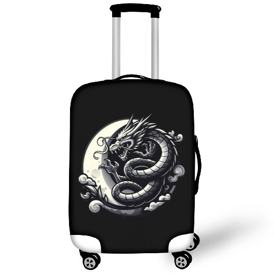 Mystical Dragon Silhouette Luggage Covers