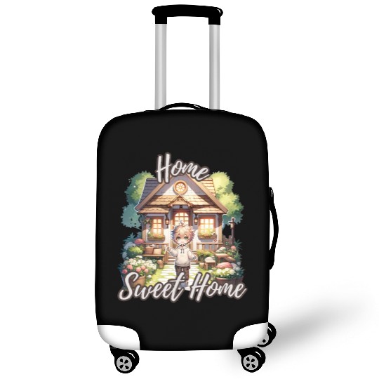 Home Sweet Home House Cabinand Person Waving 1 Luggage Covers