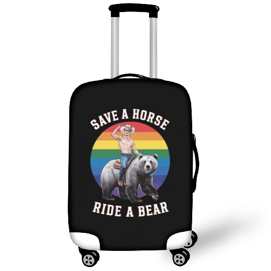 Save A Horse Ride a Bear Funny Gay Bear Pride Luggage Covers