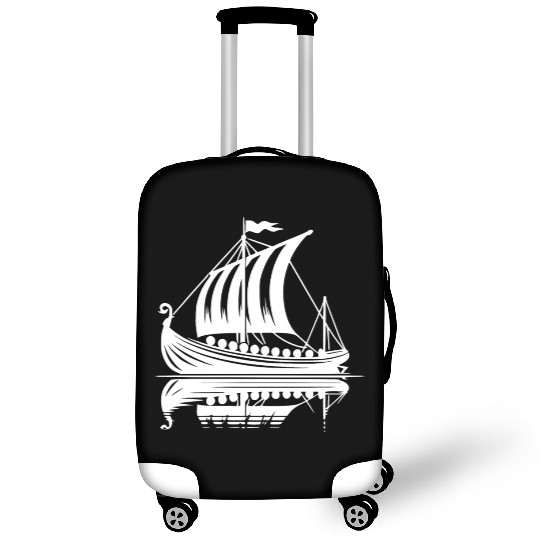 Strong Viking Dragon Boat With Sail Luggage Covers