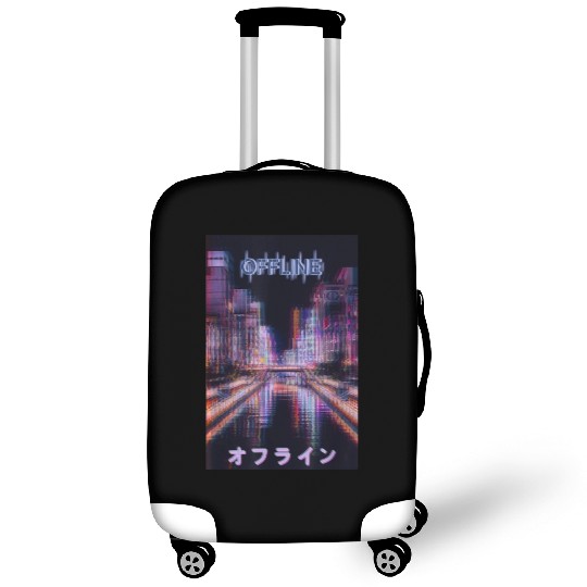 Offline Streetwear clothes aesthetic vaporwave Luggage Covers