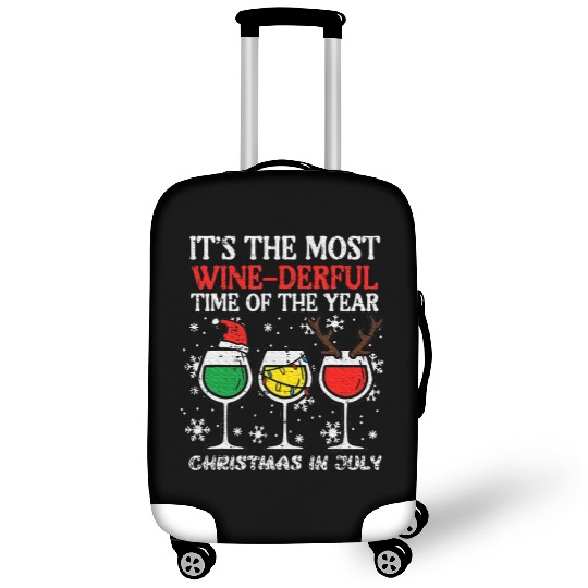 Christmas In July Winederful Luggage Covers