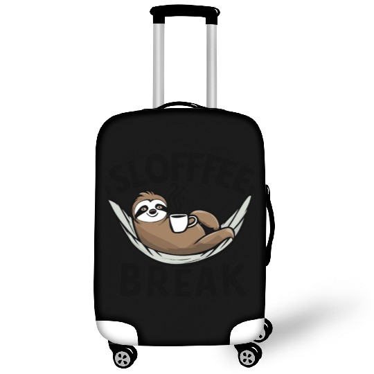 Relaxing Sloth Coffee Lover Fun Coffee Break Luggage Covers