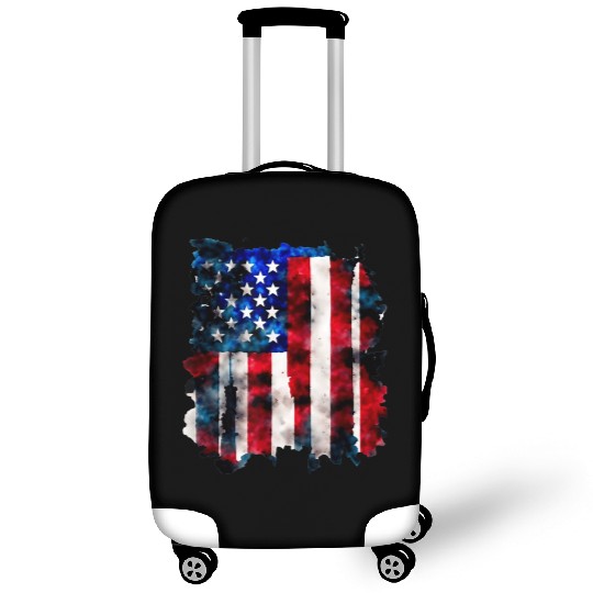 Patriotic American Flag July 4th Luggage Covers