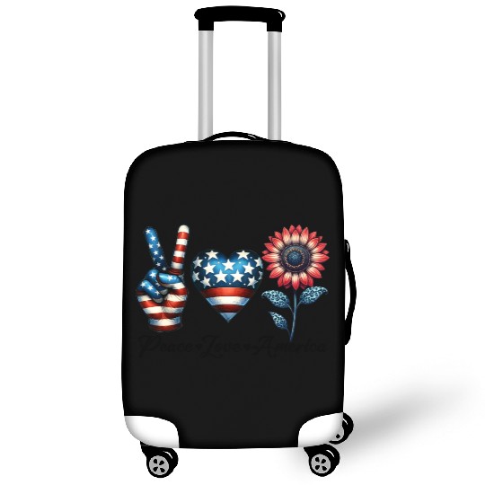 Peace Love America Luggage Covers