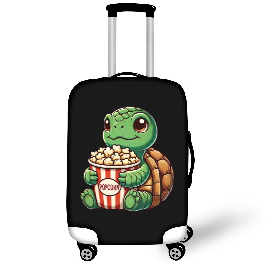 Cute turtle popcorn movies cinema fun Luggage Covers