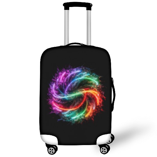 Neon color ai particles Luggage Covers