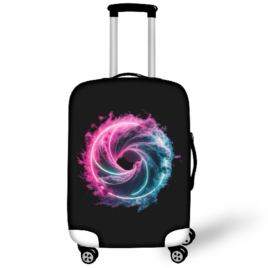 Neon color ai particles Luggage Covers