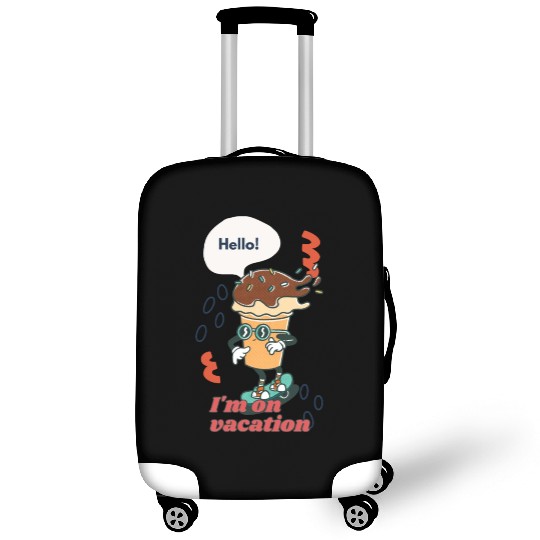 Funny joyful Cool Vacation Ice Cream Cone Luggage Covers