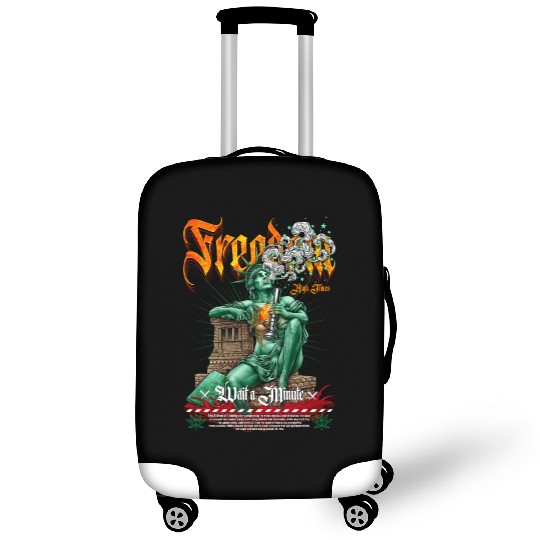 statue of liberty smoking #2 Luggage Covers