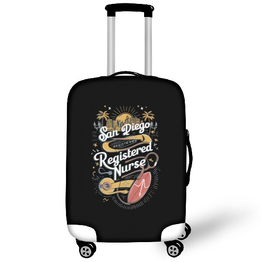 San Diego Registered Nurse Skyline Graphic Art Luggage Covers