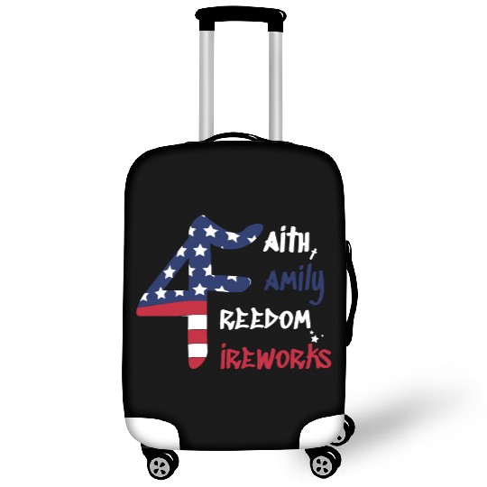 4th of July American Flag Patriotic Luggage Covers