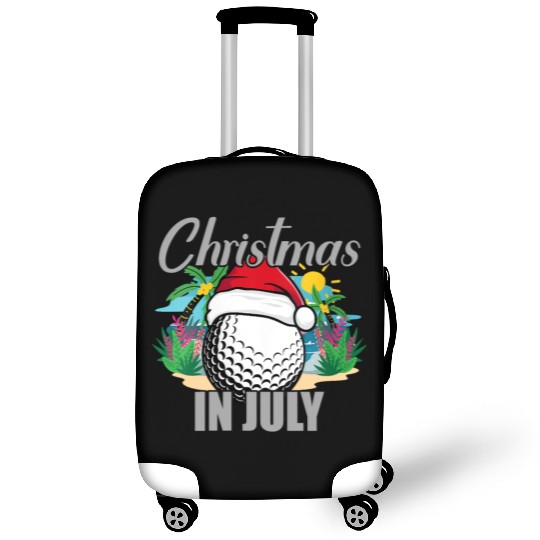 Christmas in July Golf Santa Hat Funny Summer Luggage Covers
