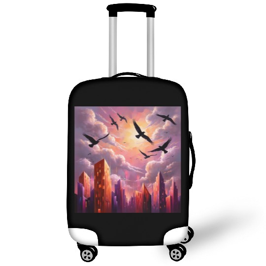 Geometric Twilight City Luggage Covers