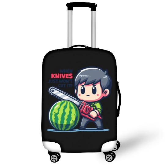 Cutting Watermelon - Melon Chainsaw Luggage Covers