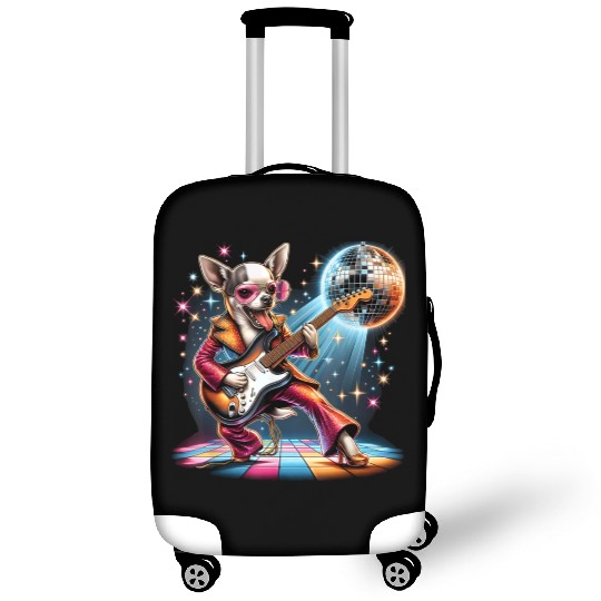 Disco Guitar Chihuahua dog Luggage Covers