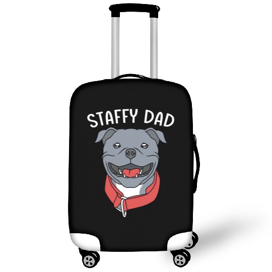 Fathers Day Dog Dad Staffordshire Terrier Luggage Covers