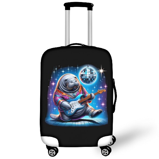 Disco Ball Guitar Manatee Luggage Covers