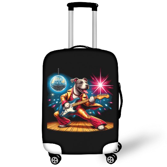 Disco Ball Guitar dog Luggage Covers
