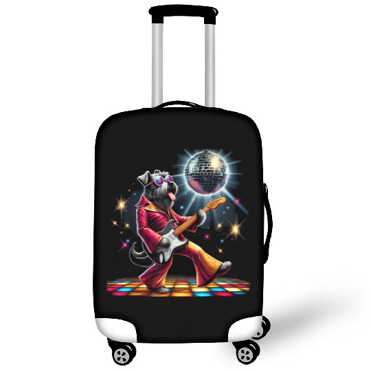Disco Giant Schnauzer Dog Luggage Covers