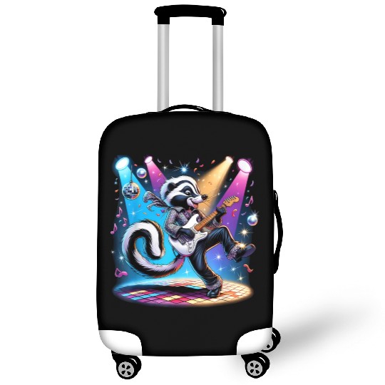Disco Ball Guitar Skunk Luggage Covers