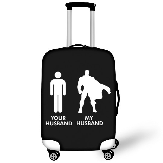 Womens Your Husband vs My Husband Superhero Wife Luggage Covers
