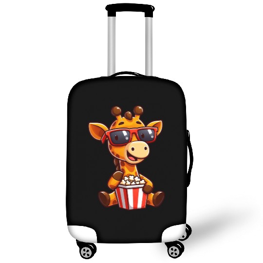 Cool giraffe popcorn cinema movie film lover Luggage Covers