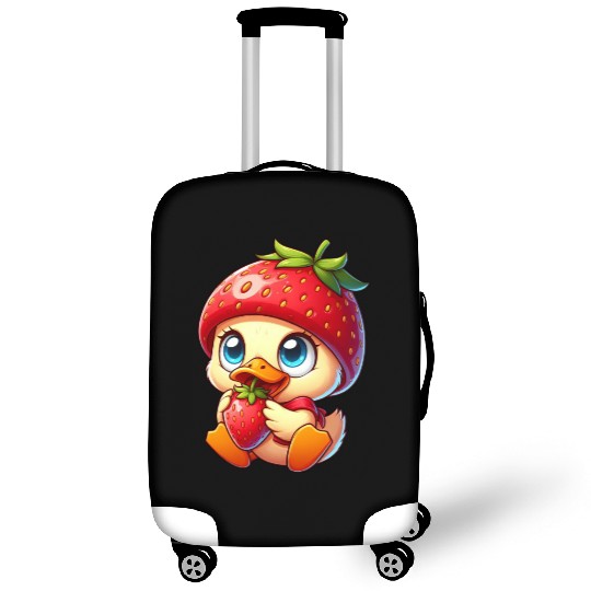 Cute Duck with Strawberry Fruity Quirky Fruit Luggage Covers