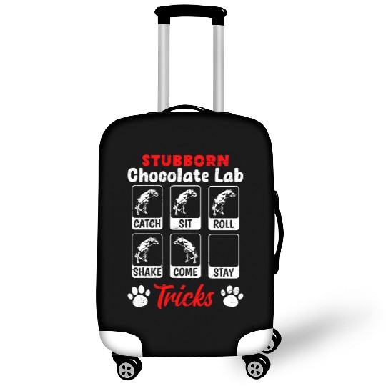 Labrador STUBBORN CHOCOLATE LAB TRICKS Luggage Covers