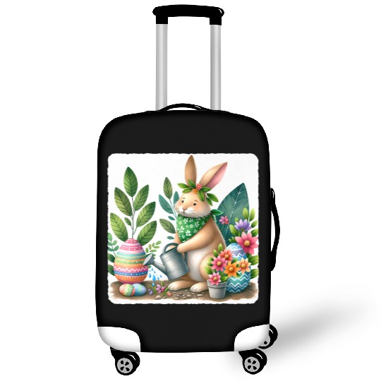 Rabbit Planting Garden Easter Bandana Luggage Covers