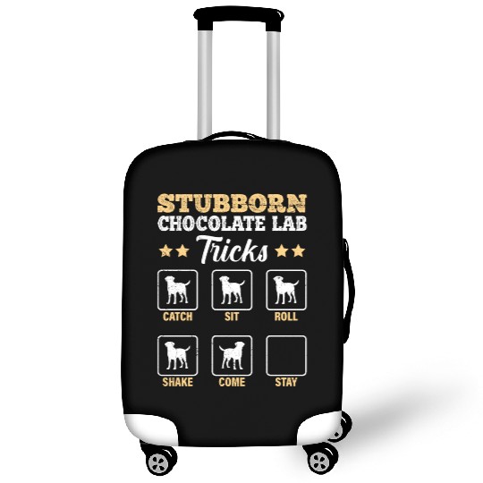 Labrador STUBBORN CHOCOLATE LAB TRICKS Luggage Covers