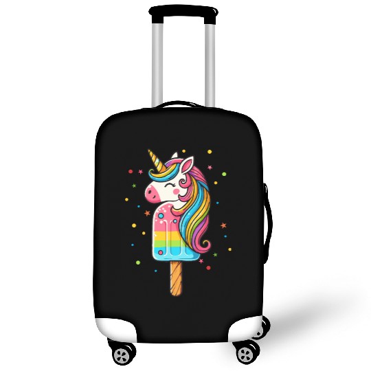 Colorful unicorn ice cream motif for summer Luggage Covers