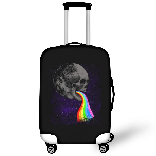 Skull Design with Rainbow. Concert Festival Luggage Covers