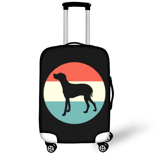 Retro Weimaraner Dog Silhouette Luggage Covers