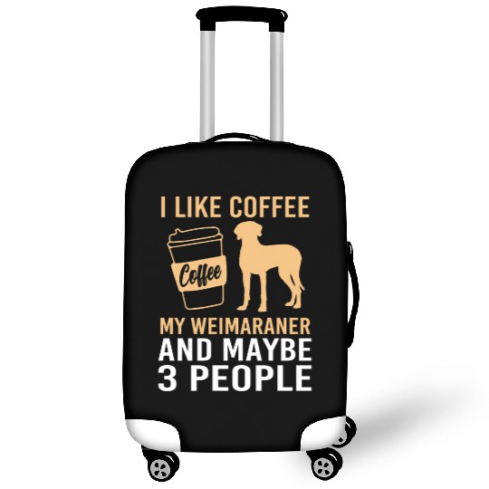 Dog Pun Coffee Lover Pet Coffee And Weimaraner Luggage Covers