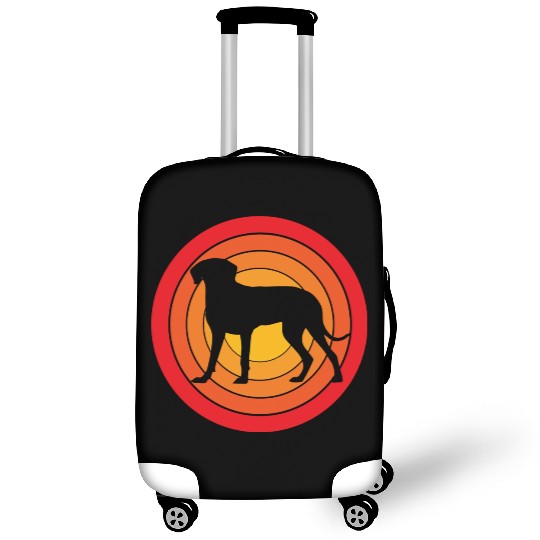 Retro Sunset Weimaraner Dog Silhouette Luggage Covers