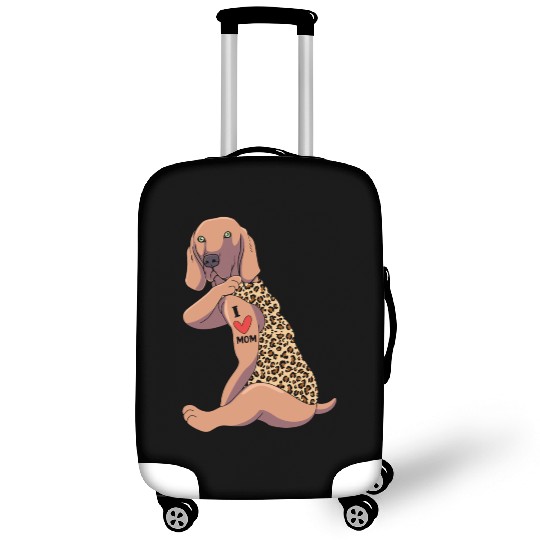 Weimaraner Mom Tattoo Dog I Love Mom Dog Luggage Covers