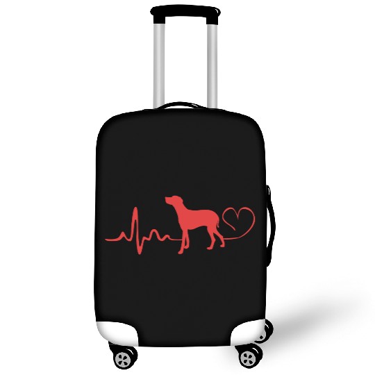 Dog Lover Heartbeat Weimaraner Dog Silhouette Luggage Covers