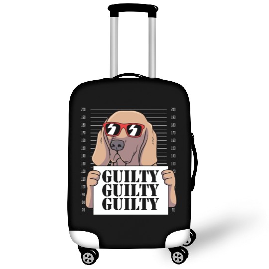 Dog With Sunglasses Mugshot Funny Weimaraner Luggage Covers