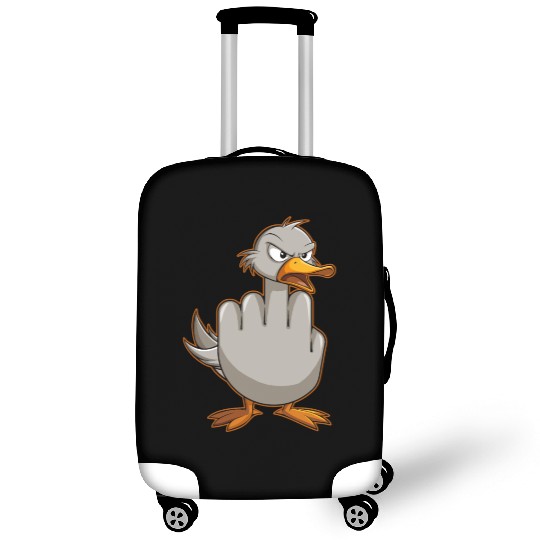 Funny Rude Seagull Outfit Gift for Men and Women Luggage Covers