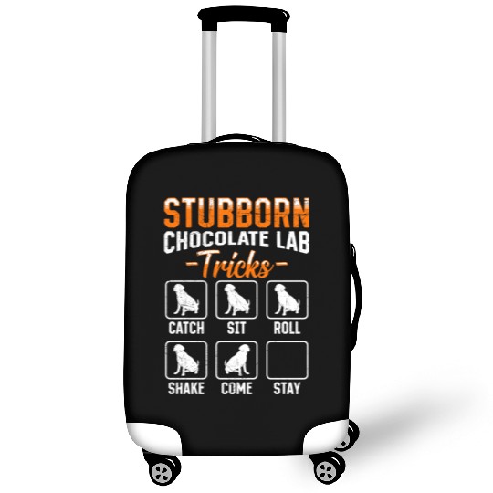 Labrador STUBBORN CHOCOLATE LAB TRICKS Luggage Covers