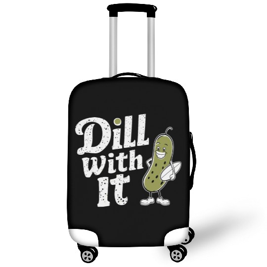 Dill With It Funny Pickle Character Luggage Covers