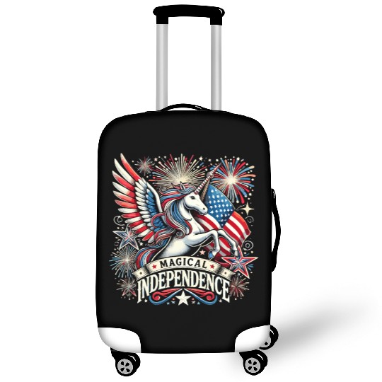 Star-Spangled Unicorn with American Pride and Luggage Covers