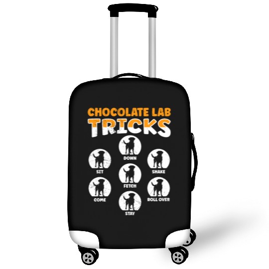 Labrador Funny CHOCOLATE LAB TRICKS Stubborn Luggage Covers