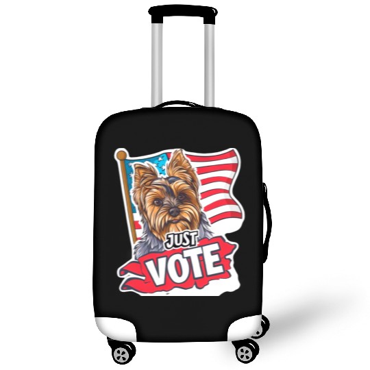 Unique American Flag Election 2024 Yorkie Gifts Luggage Covers
