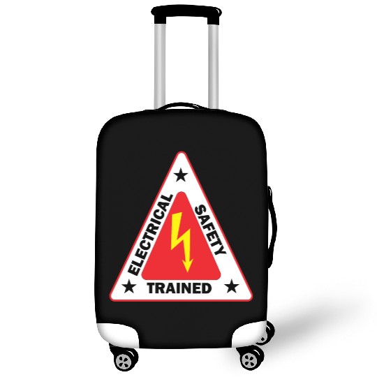electrical Safety Trained Triangle Warning Sign Luggage Covers
